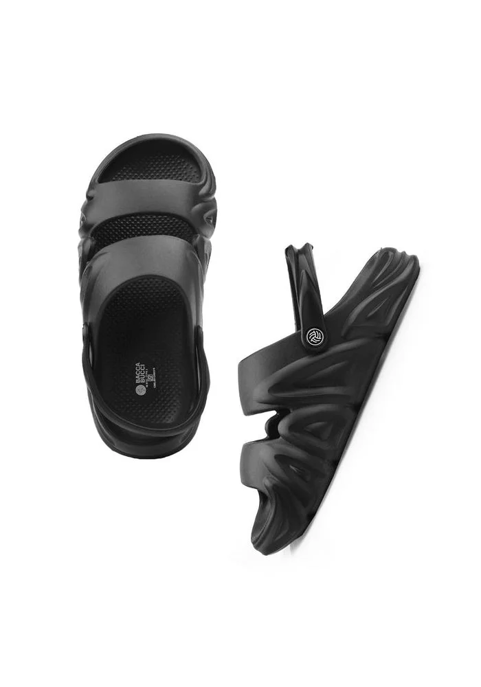 Bacca Bucci Black Reactor Slides – Ultra-Light All-Terrain EVA Sliders for Men | Best Price UAE